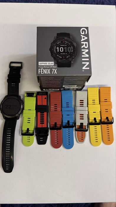 Смарт часовник Garmin Fenix 7X Sapphire Solar, 51 мм, черен