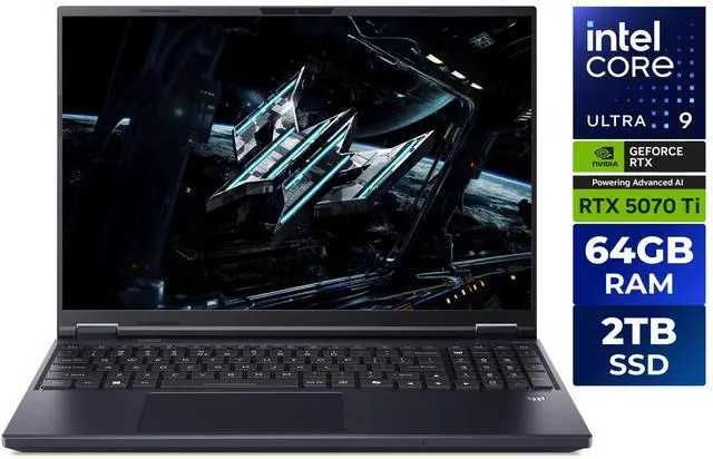 Acer Predator Helios Neo 16 AI Ultra 9 275HX 64GB 2TB RTX 5070 Ti 12GB