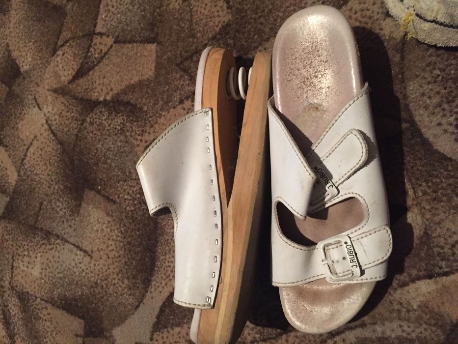 Летние шлёпанцы кожаные