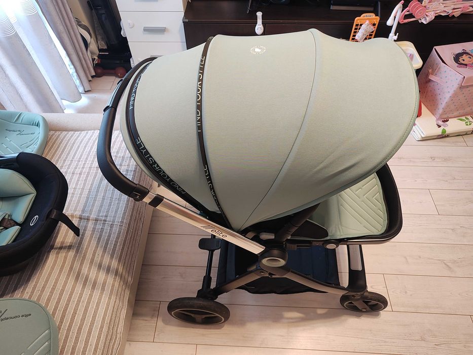 Бебешка количка 3 в 1 Chipolino - Елит, мента