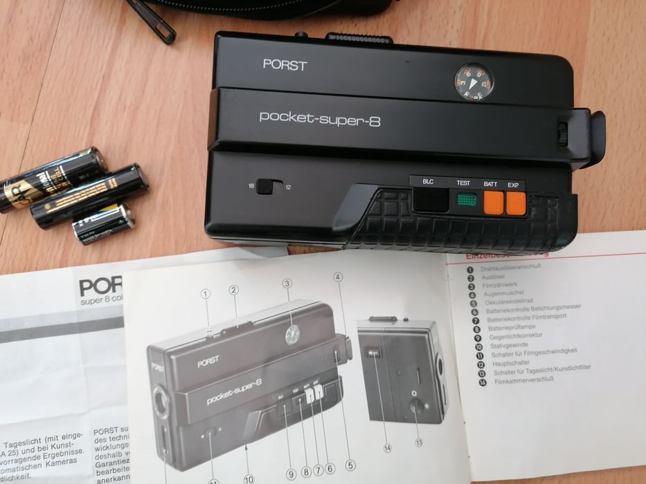 Camera de filmat  veche 1979 Japan Porst super 8 pocket