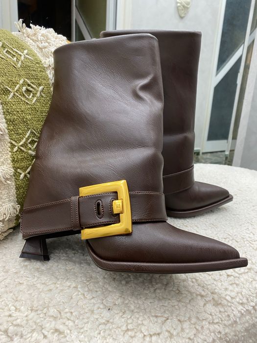 Дамаки ботуши/изкуствена кожа/36