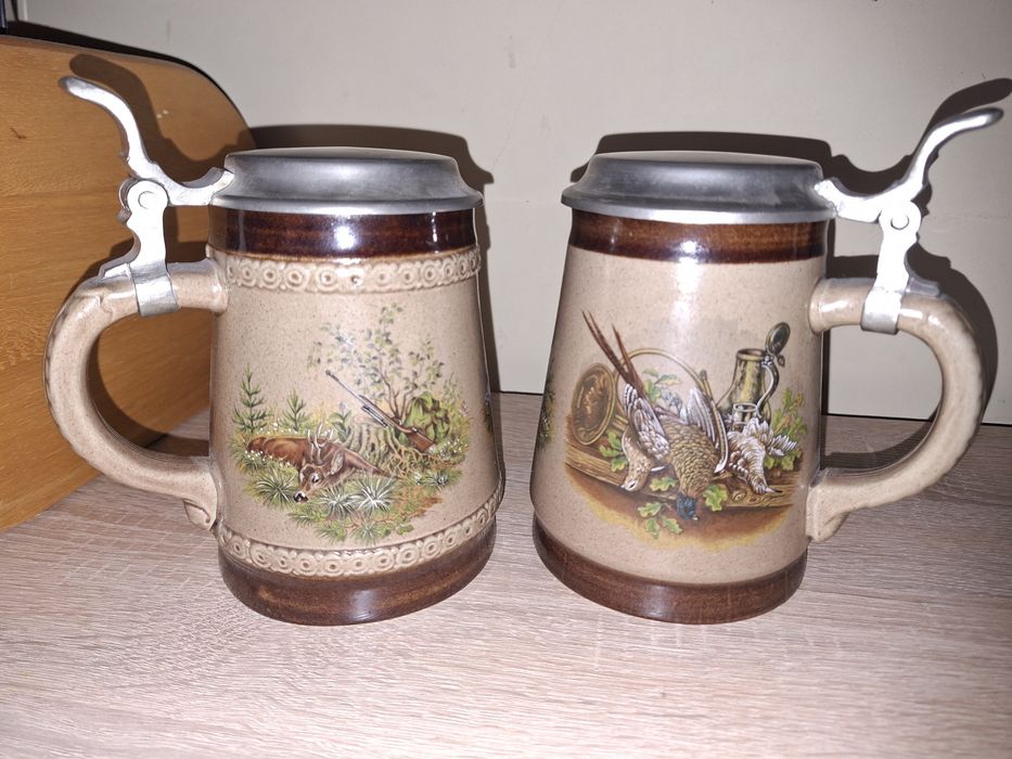 2 Halbe cu capac bere/vin unicat