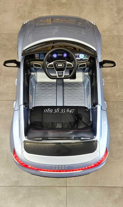 ТОП ЦЕНА!НОВО!Акумулаторна кола AUDI RS E-TRON GT с 12V,МЕКИ ГУМИ,металик,USB