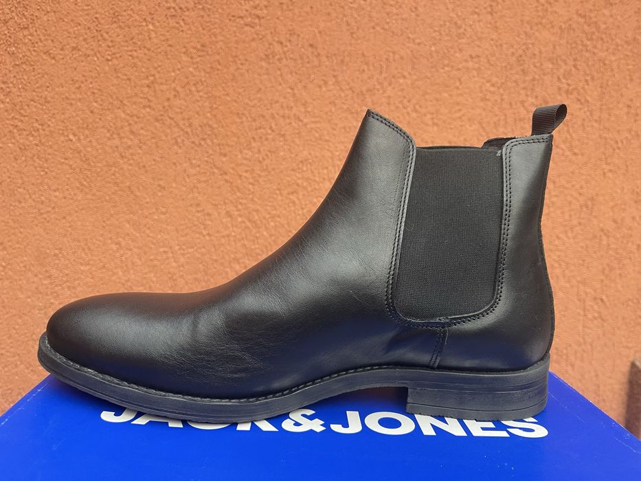 Ghete Jack&Jones originale noi piele cizme Chelsea botine pantofi