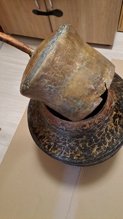 Cazan si capac din alama si cupru, pentru tuica/rachiu