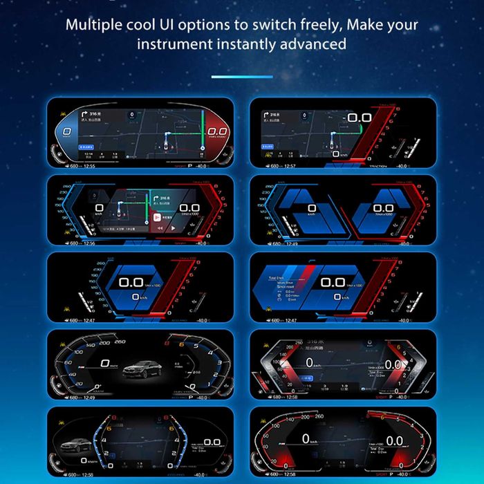 Дигитален километраж с Heads up дисплей за BMW 3 5 6 7 X3 X5 X6 серия E60 E61 E70 E71 E90 E91 E92 F01 F10 F11 F15 F16 F25 F26