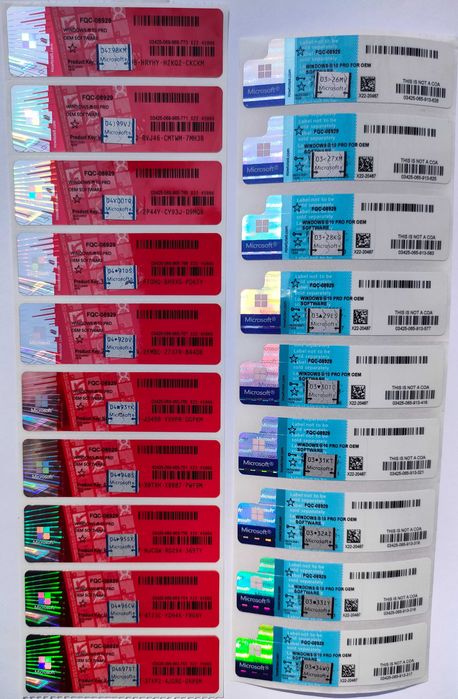 Windows 10 и 11 pro Наклейка ключ стикер активации Бессрочная лицензия