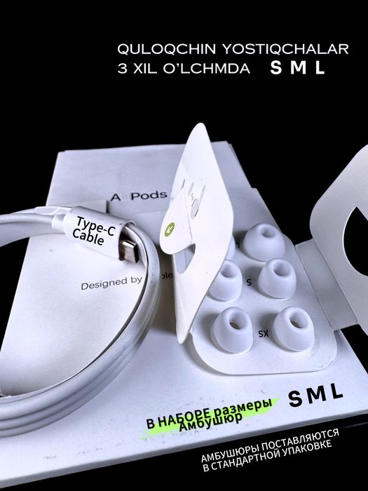 AirPods Pro 2 ANC. AirPods 4 ANC Беспровадная Наушник Simsiz Naushnik