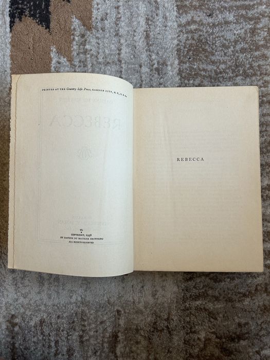 Carte veche Rebecca - Daphne du Maurier (1939, Doubleday Doran, lim. engleza)