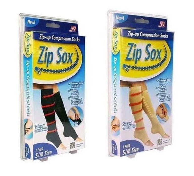 Лечебные компрессионные гольфы на молнии от варикоза Zip Sox  (НОВЫЕ!)