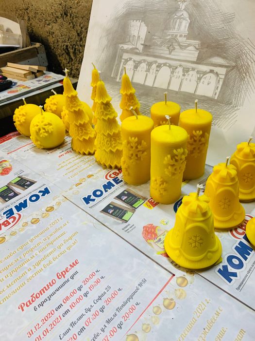 Декоративни восъчни свещи