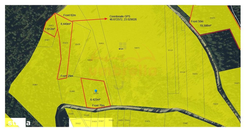 Teren de vanzare in Belis 6.449m²,  19€ m²