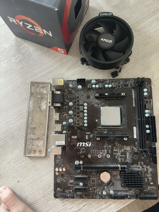 Msi A320m + Ryzen 5 2600 + сток охладител