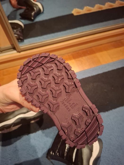 Детски ботуши апрески,тъмнолилави гумирани