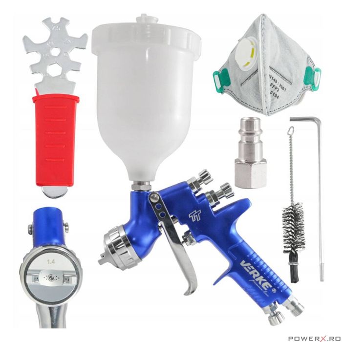 Pistol de vopsit profesional pneumatic 1,7mm 600 ml Verke