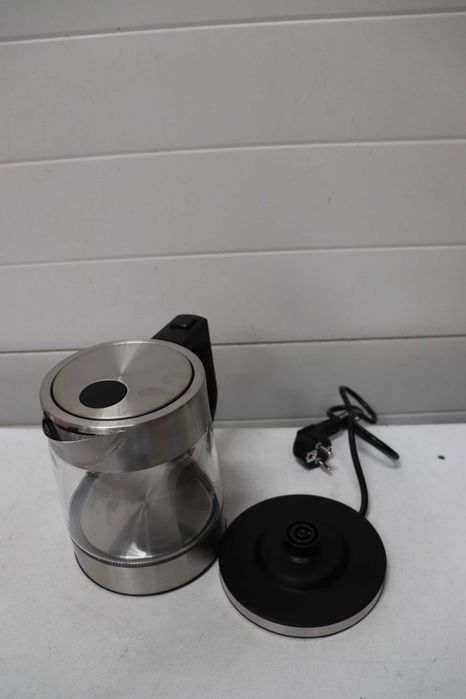 Severin WK 3468 Кана за вода със стъкло, 2200W, 1L, прозрачна/черна