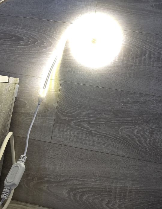 Bandă LED COB 220V 3m – Alb Natural 4000K, IP65, 360 LED/m