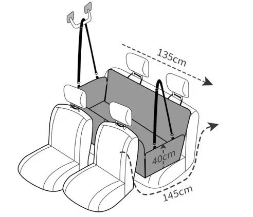 Покривало за кола / Покривало за кучета и котки,Водоустойчиво