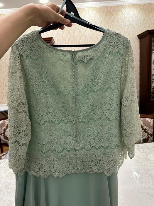 Платье вечернее мятное