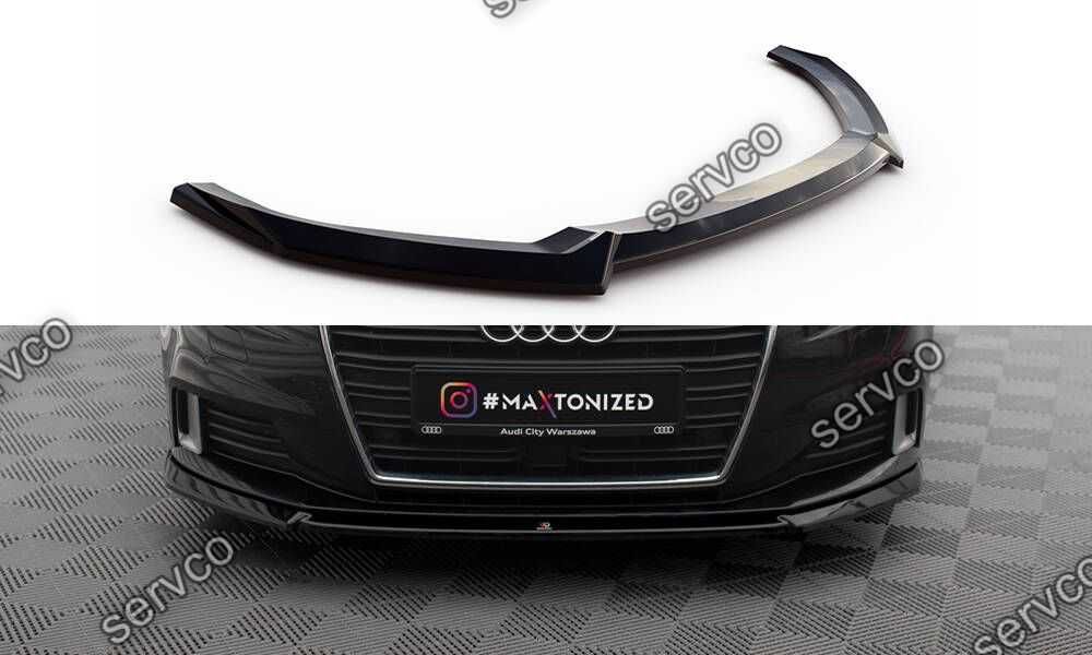 Prelungire splitter bara fata Audi A3 Sportback 8V Facelift 2016-2020 v23 - Maxton Design