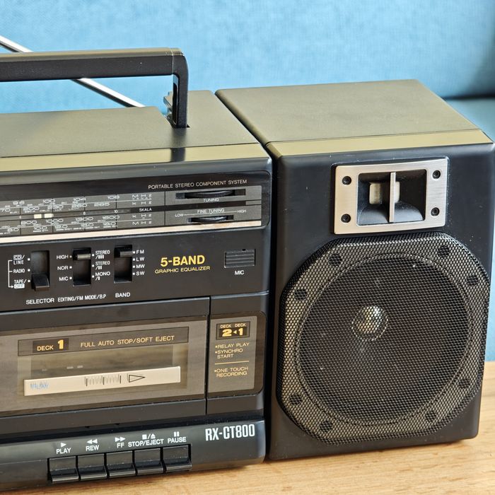 Ретро касетофон Panasonic RX-CT800 – 5-Band Portable Stereo Component System