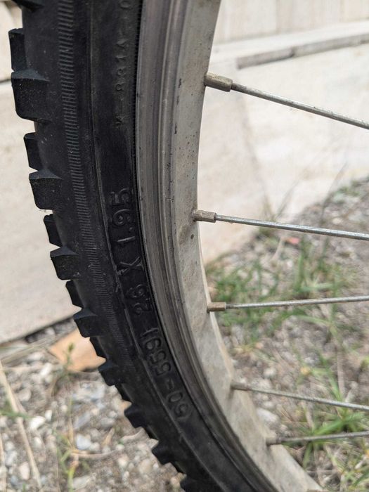 Bicicleta rosie coca-cola, roti 26, suspensie fata-spate, shimano