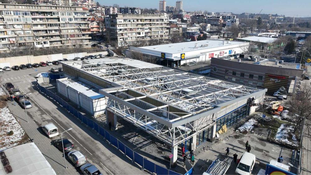 Метална покривна конструкция с ферми – 1100 м² - 850€/тон