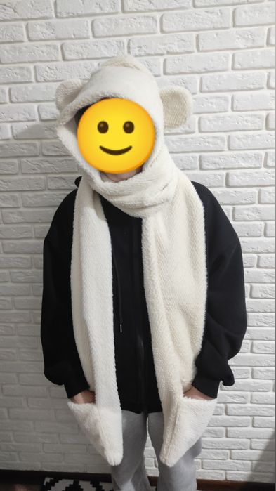 Продам шапку с ушками 3в1