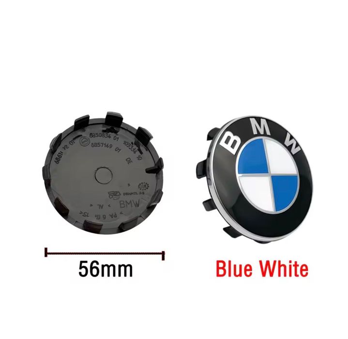 Capace fixe jante BMW 56mm 68mm Alb Albastru Negru Aniversar E60 E90 F01 F10 F30 F36 F15 F16 G05 G20 G30 G11 G12