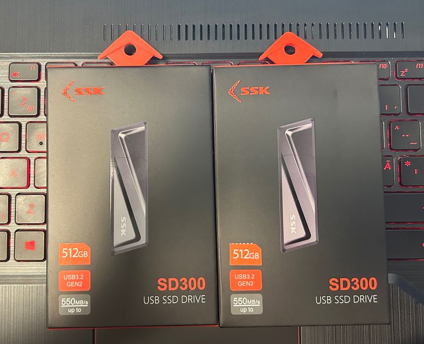 SSD extern SSK SD300, 512GB, USB3.2 GEN2, 550mb/s-nou, slim, rapid