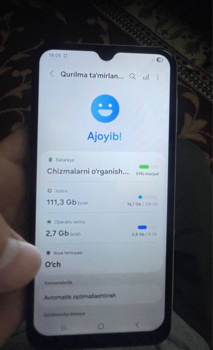 Samsung A 15 8/128 idyal telefon 1 mln 200 min kami bor