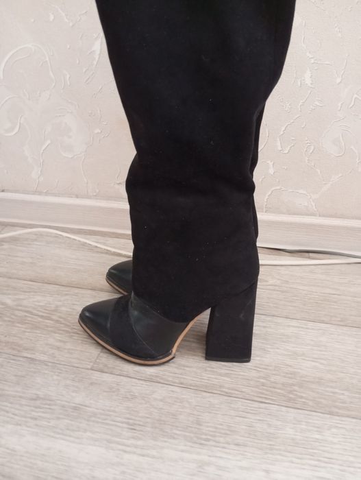 сапоги замшевые до колена