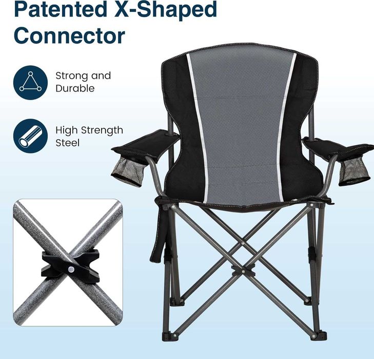 Scaun de camping pliabil până la 160 kg