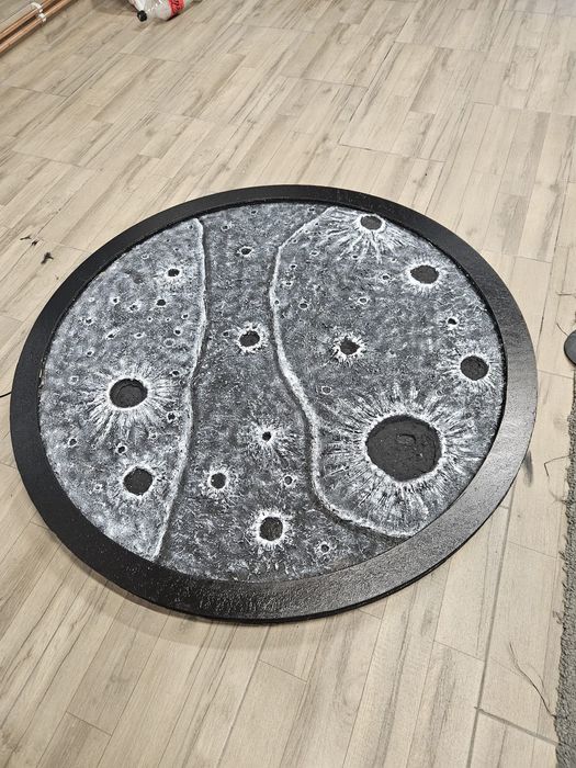 Tablou GIGANT 3D Suprafața Lunii (99 cm) - Decorațiune perete Premium