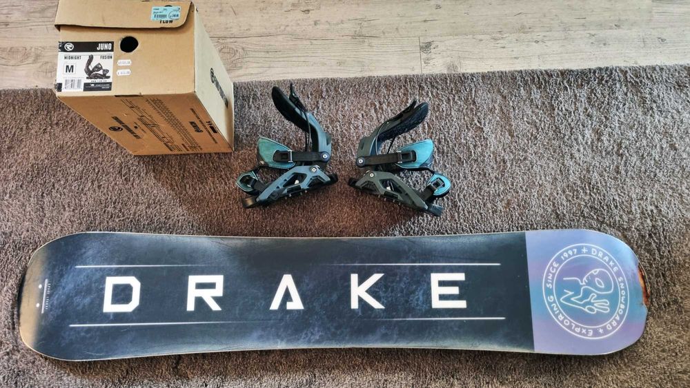 Placa Snowboard Drake League 152cm + Legaturi Snowboard Flow Juno M
