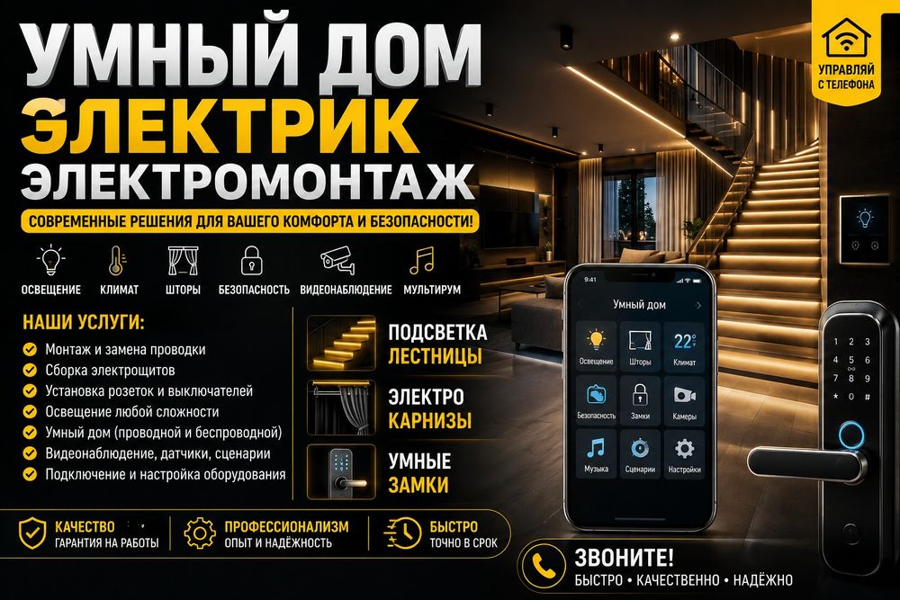 Умный дом. Электрик. Электромонтаж