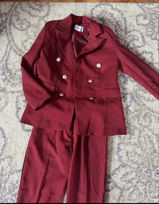 Set 3 piese-sacou, pantaloni, curea