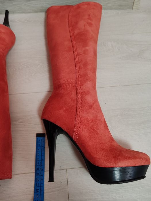 Cizme Angel Blue piele întoarsă