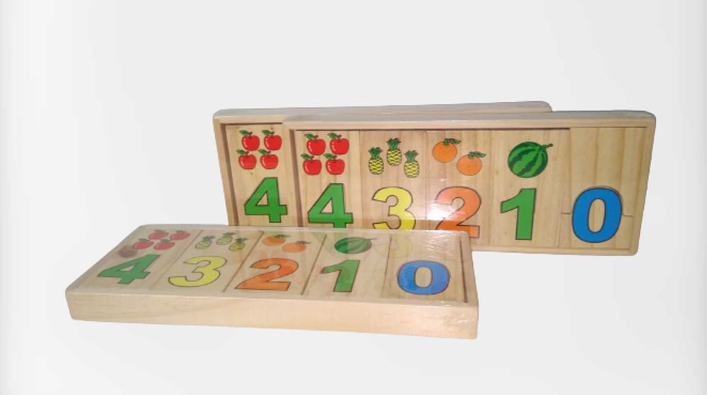 Големи дървени числа - пъзел / woodentoys.olx.bg