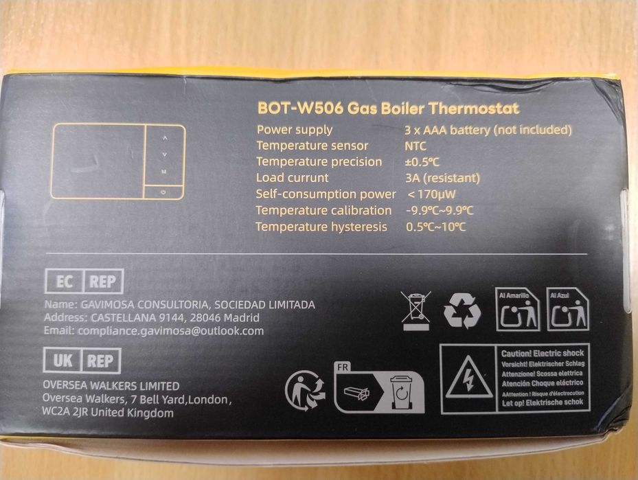WiFi термостат BEOK (BOT_W506) за газов котел