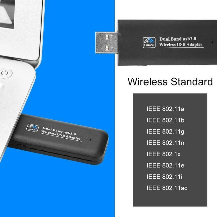 Mini adaptorul USB Wireless 1200Mbps USB 3.0 Dual-Band WiFi. Nou!