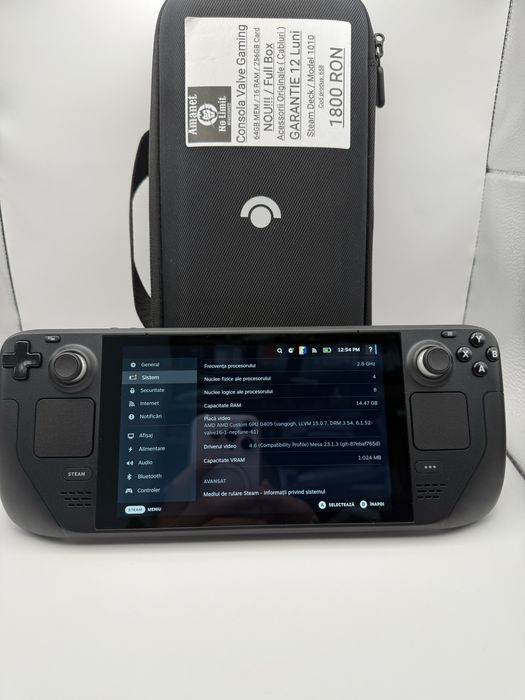 Consola Valve Gaming NOU!!! 64GB / 16GB RAM / 256GB Card Garantie 1An.