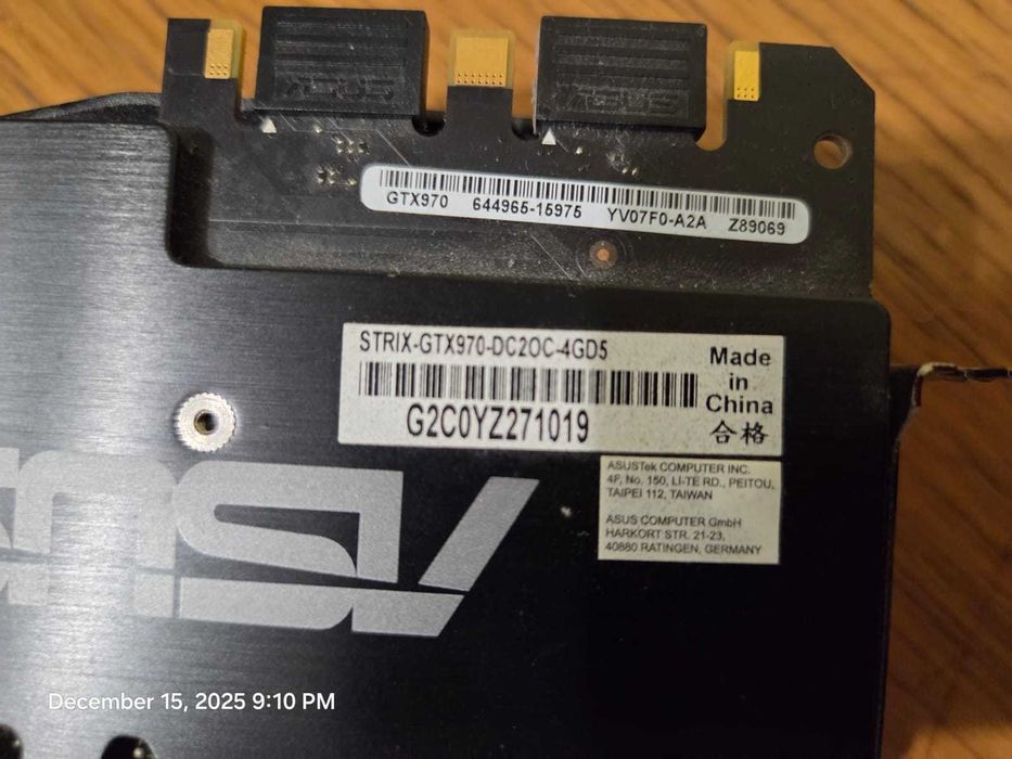 Видео карта Asus Strix GTX 970 4GB