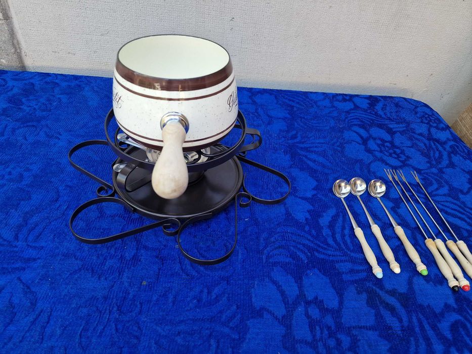 Guten Appetit set fondue rotativ, 4 - 6 persoane fonta emailata***