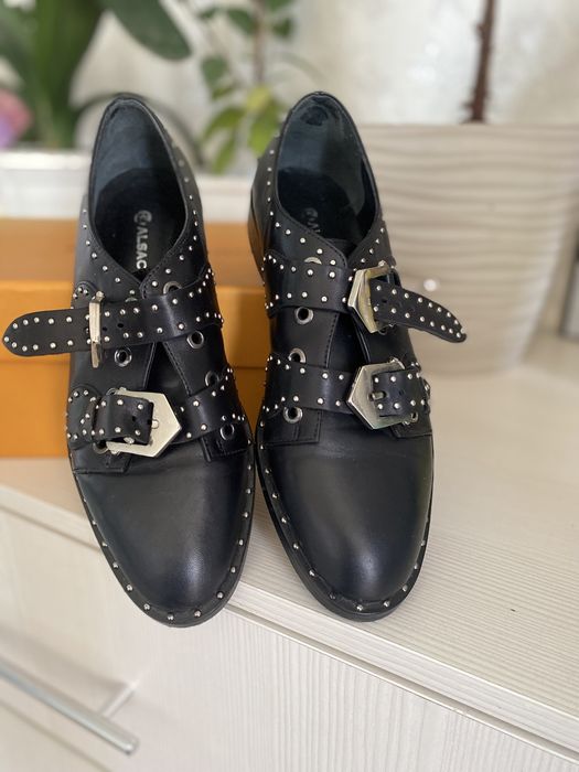 Кожаные ботинки-туфли