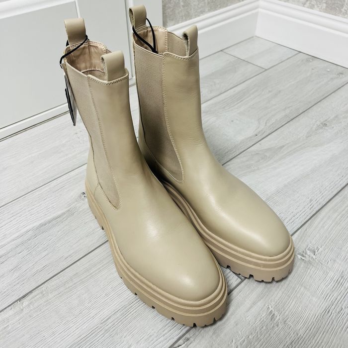 Новые кожаные ботинки Челси Zara
