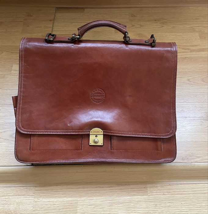 Servieta/geanta din piele naturala maro Pielnoble