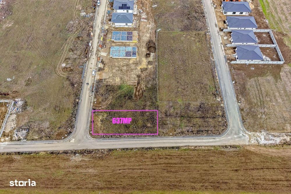 Teren 637 mp | 2 fronturi stradale | Cartier Via Carmina