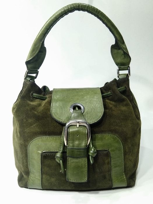 Geantă piele verde Italia